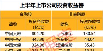 2023年上半年 57家公司投資收益超10億，逾百家凈利不敵投資，折射經濟轉型探路